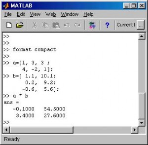 create matrix from vectors matlab