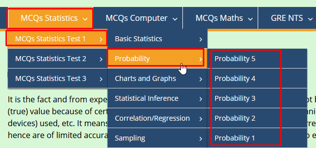 MCQs Probability Distribution